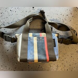 R.Riveter Canvas Crossbody Bag Small Tote USA Made Striped